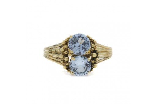 Ring mit Blautopas Topas in 8 Kt. 333 er Gold Grösse 58