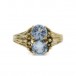 Ring mit Blautopas Topas in 8 Kt. 333 er Gold Grösse 58