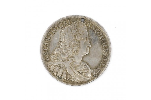 Römisch-Deutsches-Reich Reichstaler 1739 Karl VI. mit Bohrung Sammlerstück