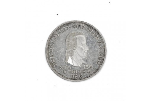 Münze 5 Mark BRD Friedrich von Schiller 1955 F Jäger 389 Silber Sammlerstück