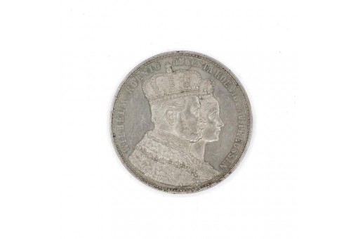 Krönungstaler Brandenburg-Preussen Wilhelm I. und Augusta 1861 Sammlerstück