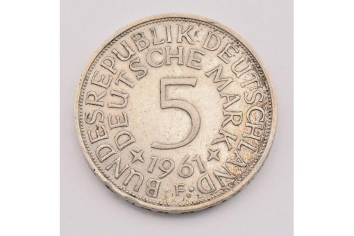 Münze Silber 5 Mark Silberadler BRD 1961 F Jäger 387 16881 Sammlerstück