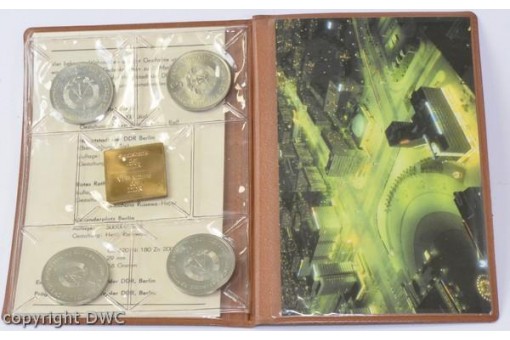Münzsatz 4 x 5 Mark 750 Jahre Berlin DDR 1987 Brandenburger Tor Sammlermünzen