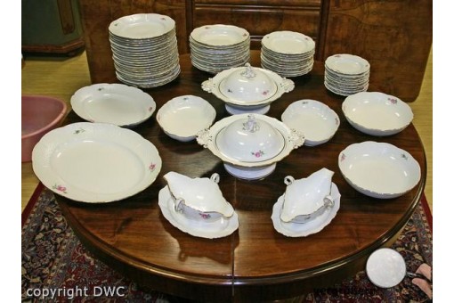 Original Meissen Service Porzellan Rosa Rose 75 Teile 12 Pers. Sammlerstück