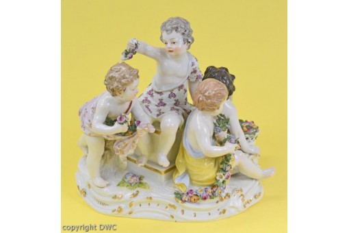 Porzellan Figur Gruppe original Meissen Figur Frühling Nr.2502 1860 Sammlerstück