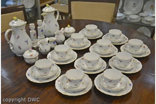 Kaffee Tee Service für 12 Personen original Meissen Streublümchen Sammlerstück