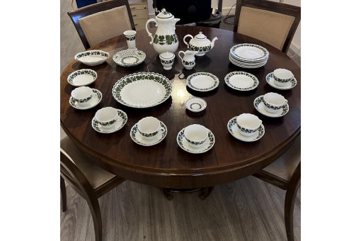 Kaffee Tee Service original Meissen Porzellan Marke Weinlaub Vase Sammlerstück
