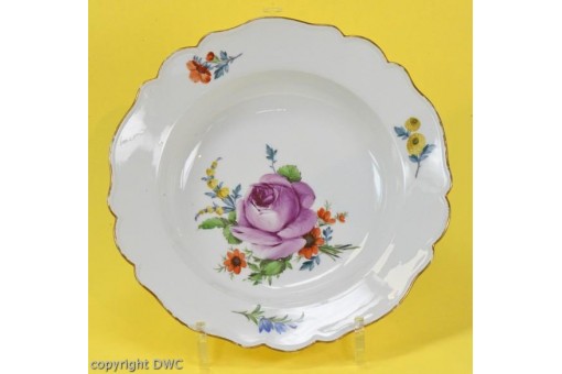 Suppenteller Porzellan Meissen Marcolini 1770 Teller Blumen antik Sammlerstück