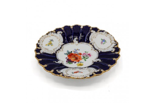 Zierteller original Meissen Porzellan Blumenbukett 23 cm 1. Wahl Sammlerstück