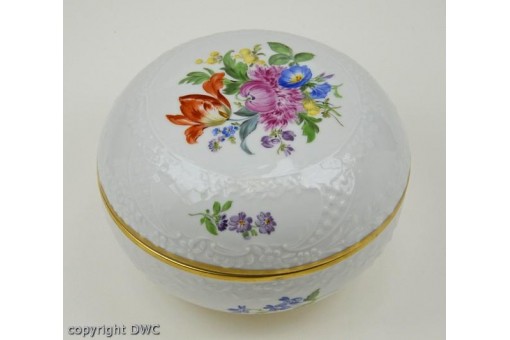 Bonboniere Meissen Marken Feldblume Porzellan Dose Sammlerstück