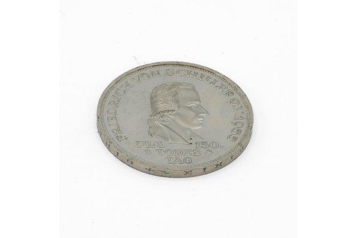 Silbermünze 5 DM Friedrich von Schiller 1955 Jäger 389