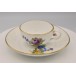Mokka Gedeck original Meissen Porzellan bunte Blume Knaufzeit Sammlerstück