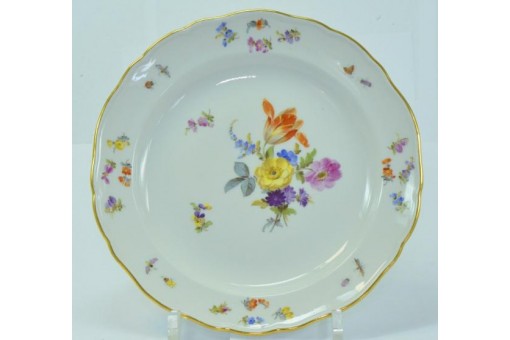 Kuchenteller original MEISSEN Porzellan Insekten Blüten 21 cm Sammlerstück