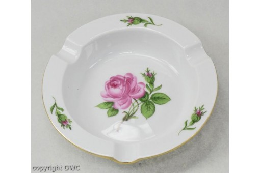 Aschenbecher Porzellan original Meissen Rote Rose Goldrand Sammlerstück