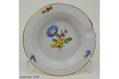 Original Meissen Aschenbecher Dekor Feldblume Goldrand Porzellan Sammlerstück