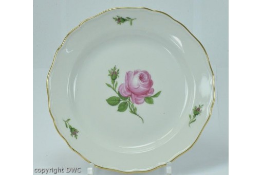 Kuchenteller original Meissen Porzellan rote Rose 1. Wahl Sammlerstück