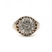Ring 11 Altschliffdiamanten 1,25 ct. 585 Gold Biedermeier Gr. 59 Sammlerstück