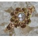 Ring in 14 Kt. 585 er Gold Rosenschliff Diamanten Gr. 57 antik Sammlerstück