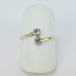 Ring mit Altschliffdiamanten antik in 14 Kt. 585 Gold Gr. 53 Sammlerstück