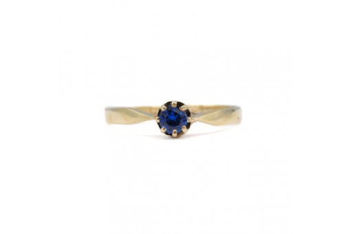 Ring mit Saphir Safir in 333 8kt. Gold Damen Gr. 54 Sammlerstück