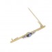 Brosche Nadel mit Safir und Diamanten 14 Kt. 585 Gold brooch antik Sammlerstück