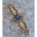 Nadel Brosche mit Saphir Safir in 8 Kt. 333 Gold antik Jugendstil Sammlerstück