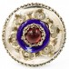 Brosche mit Granat und Emaille Silber antik Tracht silver brooch Sammlerstück
