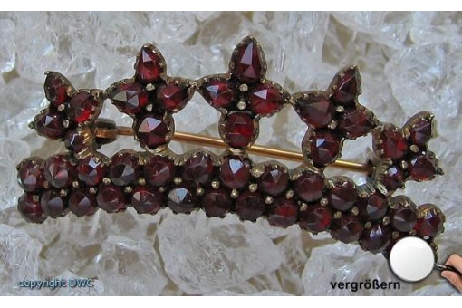 Brosche Brooch Broschen Antik mit Granat Antike Jugendstil Sammlerstück