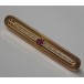 Rubinbrosche Nadel 8 Kt 333 Gold in alter Box ruby brooch antik Sammlerstück