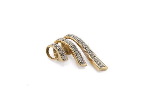  Anhänger mit Brillanten Diamanten 0,20 ct in 585 14 kt Gelbgold für Kette