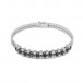 Armband mit Safiren und Brillanten in 18 Kt. 750 Weißgold Länge 19 cm