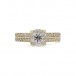 Ring mit Kristalle in 14 Kt. 585 Gelbgold Gr. 51