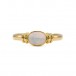 Ring mit Vollopal in 18 Kt. 750 Gelbgold Gr. 54