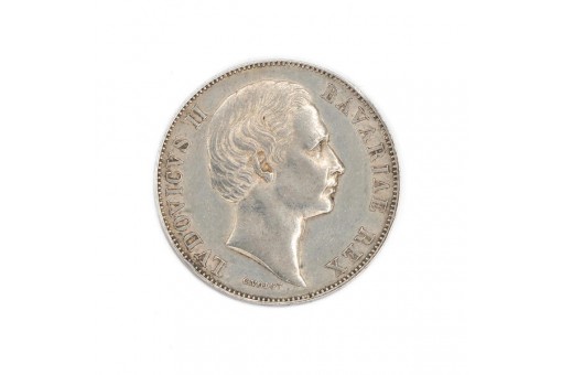 Taler Bayern König Ludwig II. 1866 Madonnentaler Silber