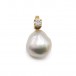 Anhänger mit Perle Pearl und 1 Brillant Diamant 0,10 ct in 750 18 kt Gold 