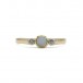 Ring mit Opal und 2 Diamanten in 14 Kt. 585 Gold Gr. 52