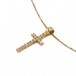 Kette mit Kreuz Anhänger und 14 Brillanten 0,10 ct in 780 18kt Gold Lä. 45 cm