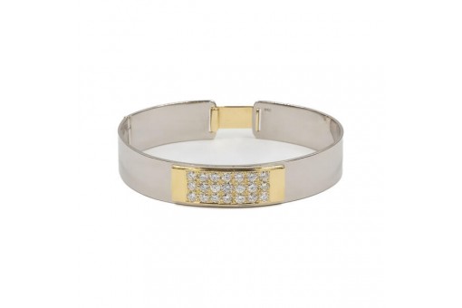 Armreif Armspange bangle mit 21 Brillanten 2,1 ct in 18 Kt 750 Gold