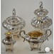 Service Kaffee Tee in 925 er Sterling Silber antik um 1842 England London RAR 