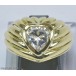 Ring mit Kristall in Herzform 18 Kt 750 er Gold Herz Grösse 57 love