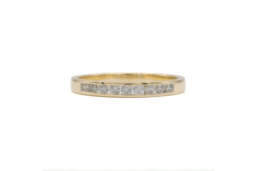 Ring mit 9 Brillanten Diamanten 0,40 ct. in 9 Kt. 375 Gelbgold Gr. 63
