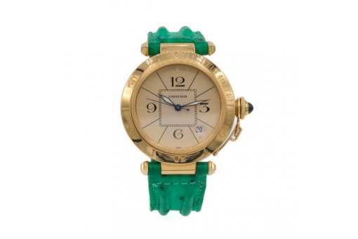 Cartier Pasha 38mm 18 Kt. 750 Gelbgold Automatic 1993 - Box & Papiere