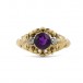 Ring mit Amethyst und 2 Diamanten ib 14 Kt. 585 Gold Gr. 59