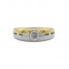 Ring Bandring mit Brillantsolitär 0,75 ct. in 18 Kt. 750 Gold Gr. 60