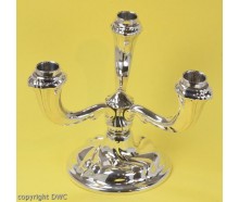 Leuchter Kandelaber in 835 Silber 3 armig flammig Höhe 15,5 cm Kerzen
