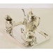 Silberservice Moccaservice mit Tablett in 835 Silber WTB RESSING antik silver .
