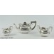 Tee Service Art Deco England Chester Antik aus 925 er Silber Kanne Zucker