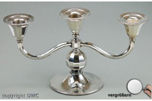 Kerzen Leuchter Kandelaber in aus 830 er Silber Antik 3 artig flammig