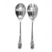Salat Vorlegebesteck 2 teilig in 800 er Silber Rosendesign 18,5 cm.