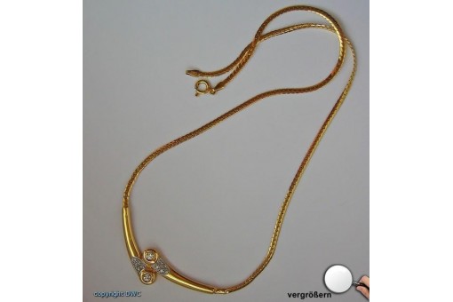 Ketten Colliers Collier mit Brillant Brillanten Diamant aus 14kt 585 er Gold 